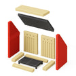 Brennraumplatten-Set 2-teilig (seitlich) für BELLA III Kaminofen